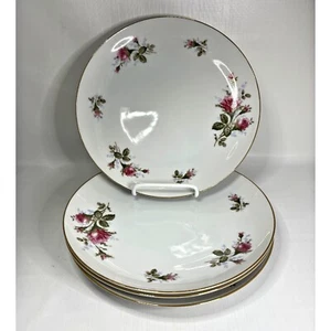 Moss Rose Dinner Plates Sango Set 4 Made Japan Cottage Core Vintage Mid Century - Picture 1 of 5