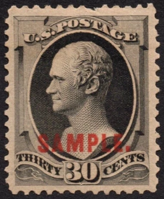 US Sc# 190s TYPE K *MINT OG H* { -XF- CENTERING HAMILTON } SAMPLE OVERPRINT 1889 - Image 1 of 2