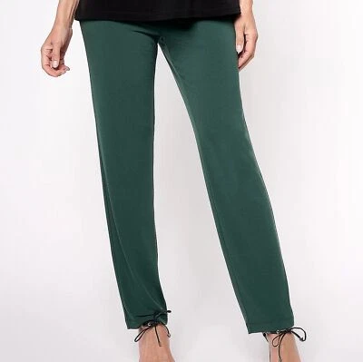 Pantalones Susan Graver Essentials Talla 3X (Alto) Evergreen Líquido Tejido Pierna Recta Foto 1 de 2