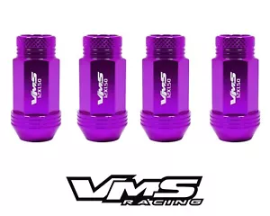 16 PURPLE VMS RACING 50MM 12X1.5 ALUMINUM LIGHTWEIGHT WHEEL RIM LUG NUTS SET B - Picture 1 of 3