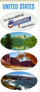 1966 Standard Oil Chevron Road Map: United States NOS - Picture 1 of 1