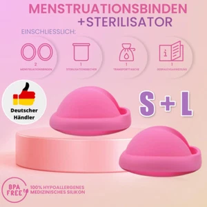 NEU Menstruationsscheibe Anti Spill Zone 2 Periodenscheiben der Größe S + L HOT! - Bild 1 von 16