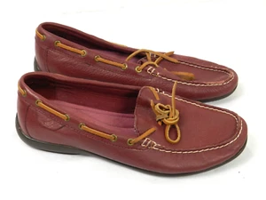Sperry Top Sider Bootsschuhe Damen 7,5 M burgunderfarbenes Leder Slipper - Bild 1 von 7