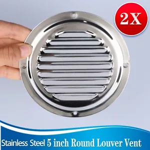 2X 316 Stainless Steel 5" Round Louver Vent for Marine Boat Yacht Courtyard Vent - Picture 1 of 8