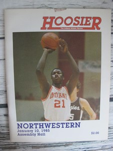 Indiana Hoosiers Northwestern Bobby Knight 1985 Athletic Review Program Magazine
