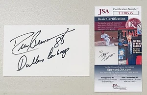 Drew Pearson Signed Autographed 3x5 Card JSA Certed Football HOF Dallas Cowboys - Picture 1 of 1