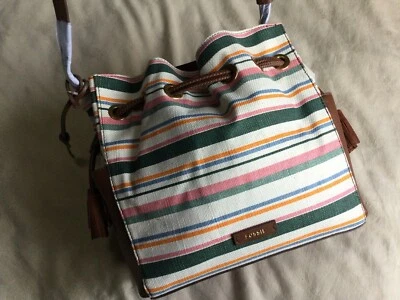 New Fossil Reyna Drawstring Bucket Bag - Image 1 of 4