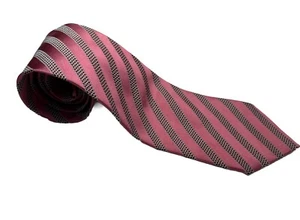 Cravatta collo Gucci seta rosa a righe Made in Italy - Foto 1 di 7