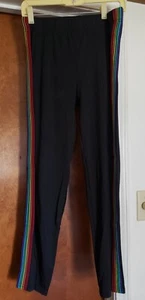 Juniors' High Waist (Side Stripe Rainbow) Leggings by Just Me - S/M - New - Bild 1 von 4
