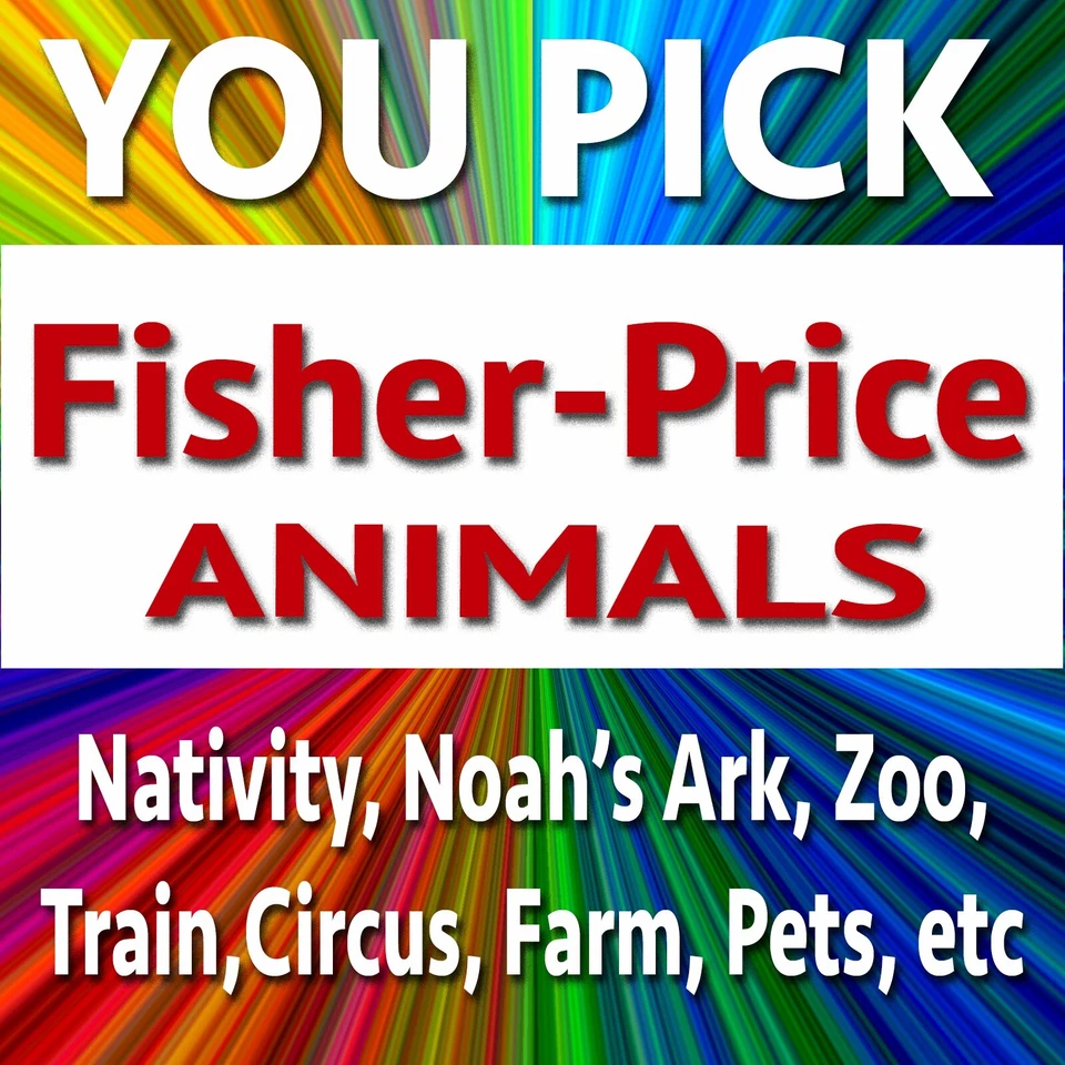 YOU PICK Fisher Price LITTLE PEOPLE Replacement Noah's Ark Farm Zoo Animals Pets - Image 1 of 1