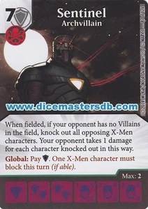 Sentinel Archvillain #87 - Uncanny X-Men - Marvel Dice Masters - Picture 1 of 1