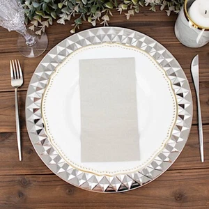 GRAY 50 Soft 2 Ply Dinner Cocktail Paper NAPKINS Party Events Home Decorations - Picture 1 of 8