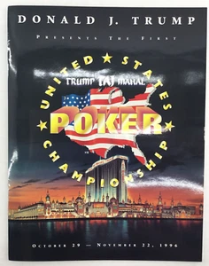 Donald J Trump Taj Mahal 1996 United States Poker Championship Official Program - Picture 1 of 6