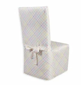 Spring Splendor Gingham Dining Room Chair Cover in Multicolor - Picture 1 of 3