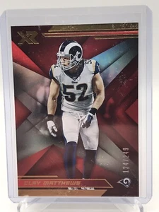 2019 Panini XR Clay Matthews 124/249 Red SP #46 Los Angeles Rams - Picture 1 of 1