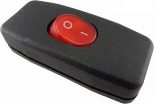 Zwischenschalter schwarz 2 polig, Wippe beleuchtet 250V/2A, Passt für LED SMD - Bild 1 von 2