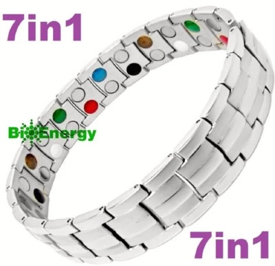 BIOENEREGY TITANIUM Magnetic GERMANIUM Energy Armband Power Bracelet JADE 7in1 Copper