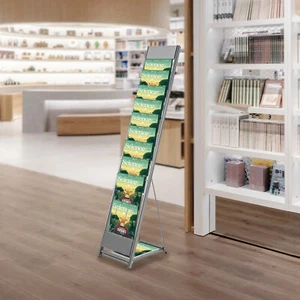 10Tier Floor Standing Literature Rack Brochure Magazine Display Holder Stand New - Picture 1 of 18