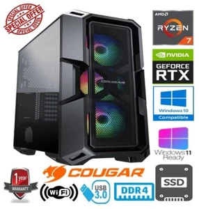 RYZEN GAMING PC - AMD RYZEN 7 5700X 32GB RAM 1TB SSD NVIDIA GEFORCE RTX3050 8GB - Picture 1 of 10