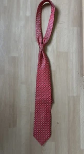 Tolle Seidenkrawatte / 100% Seide / Rot / Kariert / 155cm / Wie Neu - Bild 1 von 3