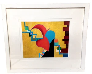 Geometric Painting Cherish Framed 1/500 Limited 55 x 65 cm Cubist Modern Art - Picture 1 of 13
