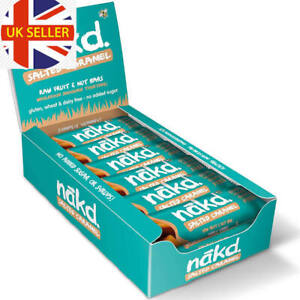 Nakd Salted Caramel Natural Snack Bars - Vegan Bars - Healthy Snack Gluten Free