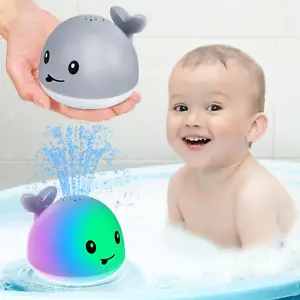Light up Whale Bath Toys Sprinkler for Babies 6-12 12-18 Months or Kids Ages 1-3 - Picture 1 of 12