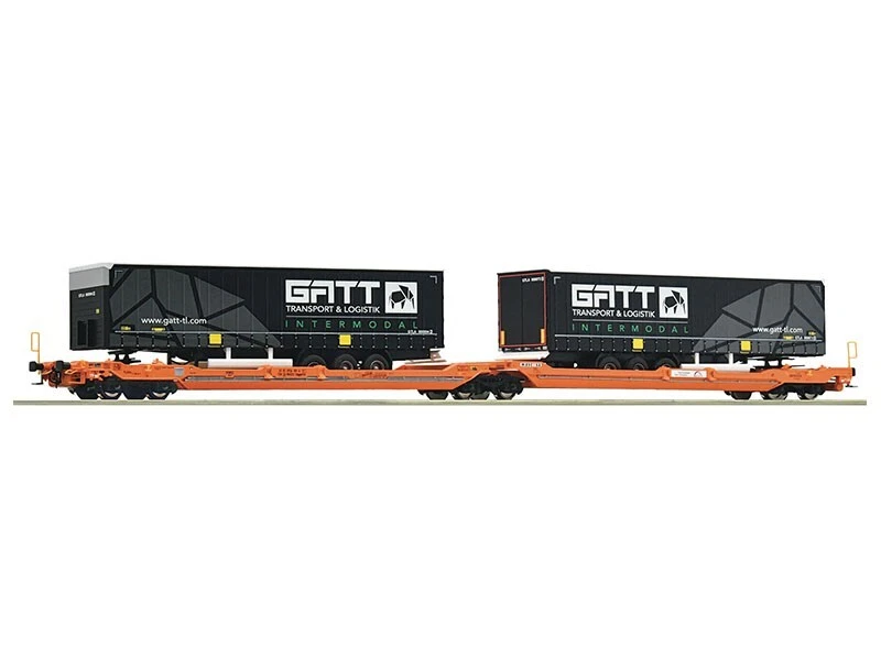 ROCO 77403 H0 Carro trasporto container Wascosa Sdggmrs 738/T3000e "Gatt" - Immagine 1 di 1