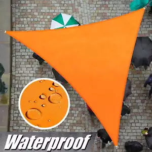 ColourTree Orange Triangle Waterproof Sun Shade Sail Canopy Fabric Outdoor Patio - Picture 1 of 10