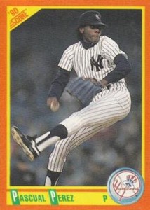 1990 Score Rookie and Traded #5T Pascual Perez NM-MT Yankees