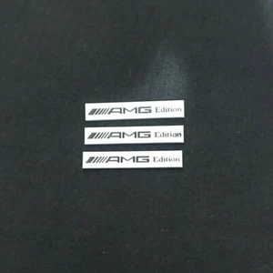 3x Plata Cromo Negro Pequeña Edición AMG Metal Insignia Adhesiva Emblema Calcomanía Diesel - Imagen 1 de 8