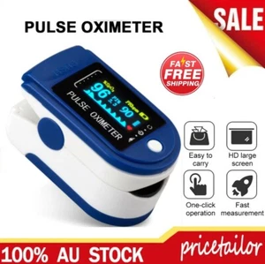 Professional Finger Pulse Oximeter Blood Oxygen Saturation Monitor Heart Rate AU - Picture 1 of 8