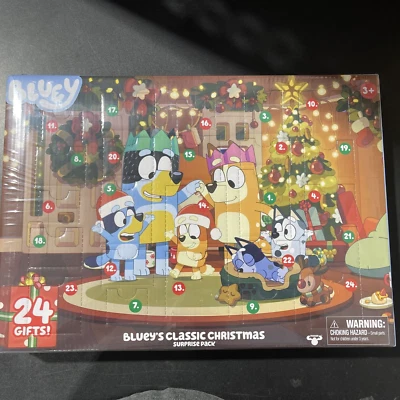 Bluey's Family Christmas Advent Calendar 2023 Pack NEW 24 Gifts Bluey Official - Image 1 of 4