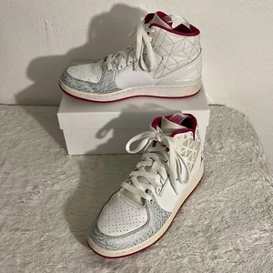 Nike Jordan 1 Flight 3 Premium GG Shoes Size 7Y “White Sport Fuchsia” High Top - Picture 1 of 11