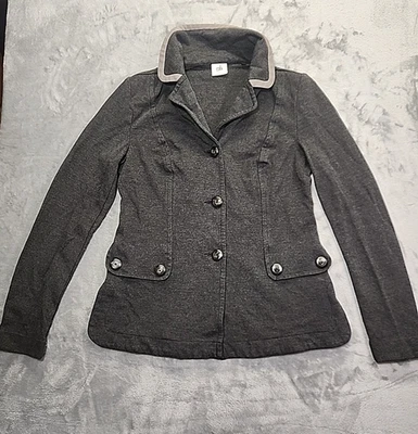 Chaqueta Blazer Cabi Mujer Pequeña Gris Oscuro Ponte Tejida Rayón Elastizada con Botones Foto 1 de 4