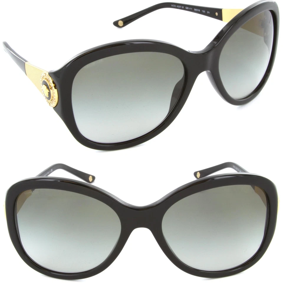 Gafas de sol VERSACE VE 4237B GB1/11 negras/grises lentes degradadas Foto 1 de 1