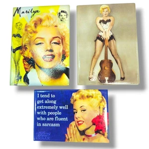 Lot 3 Marilyn Monroe Refrigerator Magnets Large 3.5"×2.5" ... Fluent Sarcasm - Picture 1 of 7