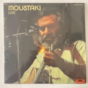 GEORGE MOUSTAKI - LIVE - 1975 GERMAN DOUBLE LP GATEFOLD, CHANSON - Picture 1 of 7