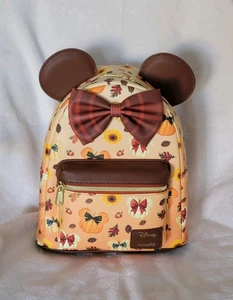 Loungefly Disney Minnie Fall pumpkin backpack - Picture 1 of 5