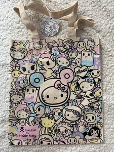 Neu mit Etikett Tokidoki X Hello Kitty Friends Canvas-Einkaufstasche - Bild 1 von 1