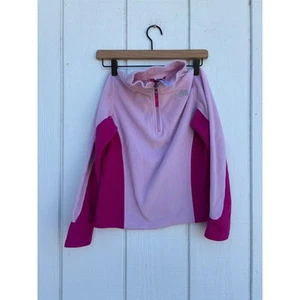 The North Face Pink Fleece, Quarter Zip, Girls Size L (14/16) - Picture 1 of 5