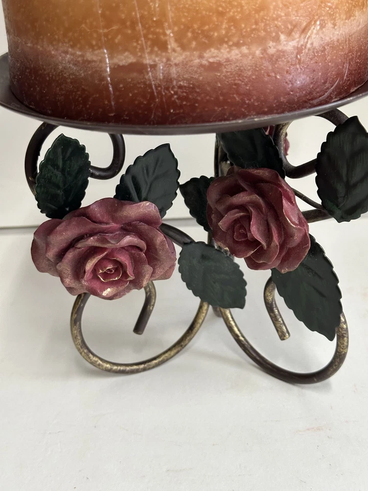 Candelabro de metal estilo victoriano rosas pilar soporte decoración del hogar de colección Foto 1 de 4