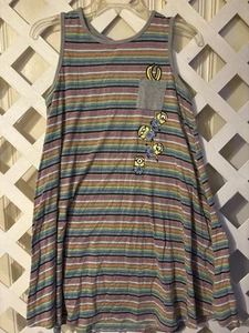 Despicable Me Minion Made Girls Size Xl Multicolor Striped Dress - Picture 1 of 3