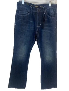 Helix Mens Jeans Mens 32x30 Blue Dark Wash Denim Slim Boot Cut 5 Pocket NEW - Picture 1 of 13