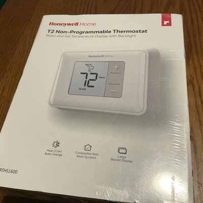 Honeywell T2 Non-Programmable Thermostat with Digital Display RTH5160D - Image 1 of 4