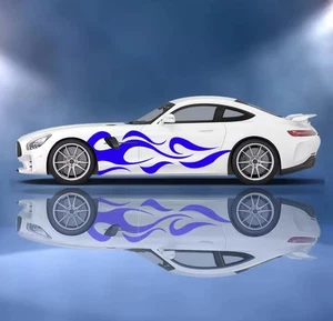 Flame Car Decals; Flame Racing Sport Livery Decal For Both Sides Of Car; Flames - Picture 1 of 1