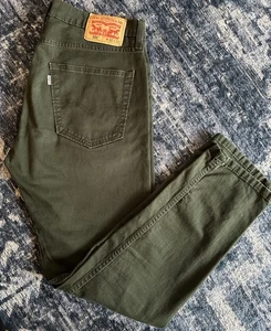 Levi’s 502 Jeans Olive Green Straight Leg Pants Size Tag 32x32 (measures 29.5”) - Picture 1 of 9