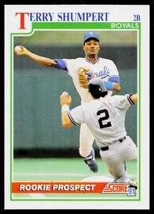 1991 Score Rookie Prospect Terry Shumpert #349 Kansas City Royals - Foto 1 di 2