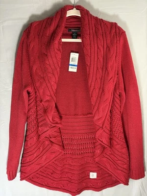 Style & Co NWT Red Sweater Cardigan sz XL Cable Knit Christmas Valentines - Image 1 of 4