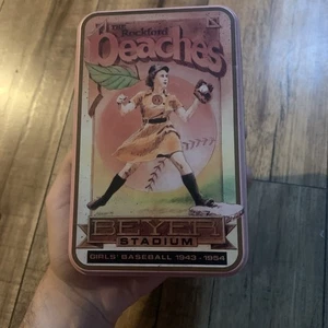 ROCKFORD PEACHES TIN Commemorative 1992 Womens' Baseball Team Rockford IL Beyer - Picture 1 of 7